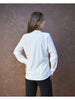 Blusa de tela para mujer. Encaje Beige