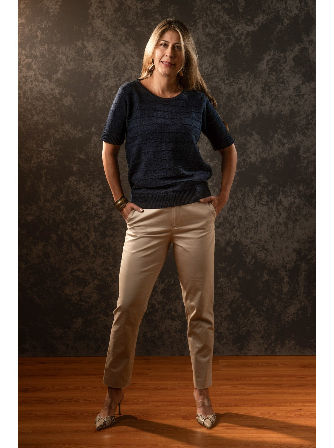 Blusa Tejida para Mujer. Juanita Azul Oscuro