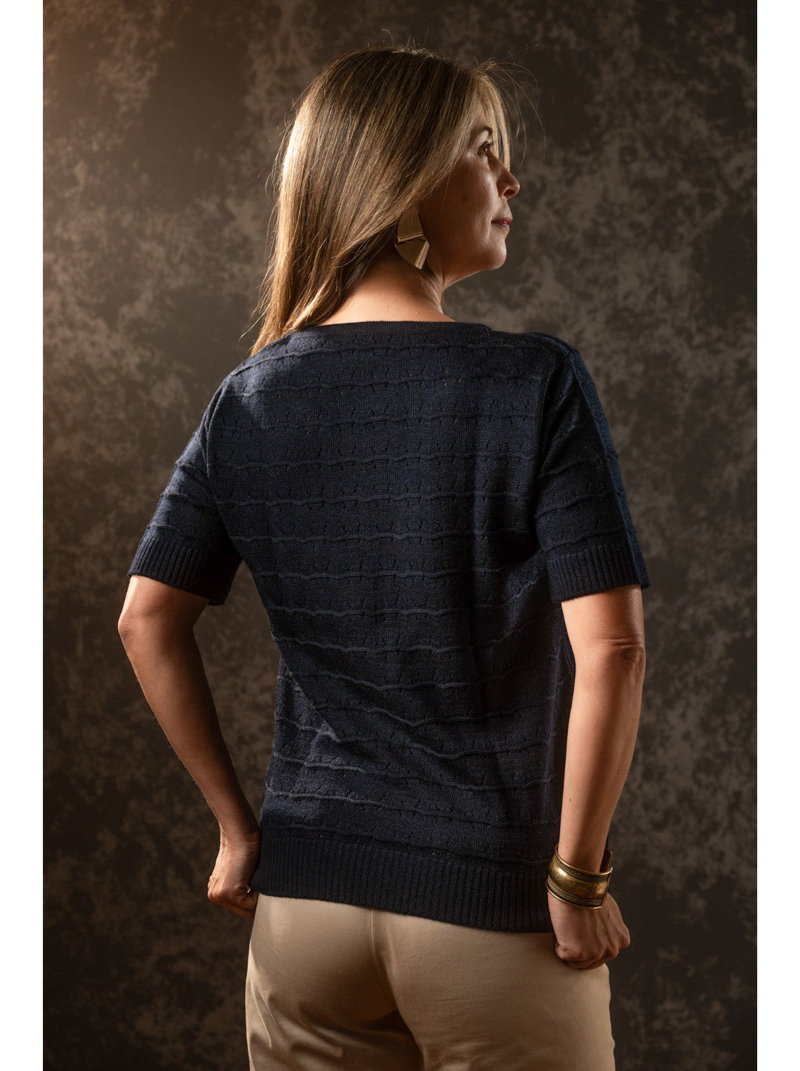 Blusa Tejida para Mujer. Juanita Azul Oscuro