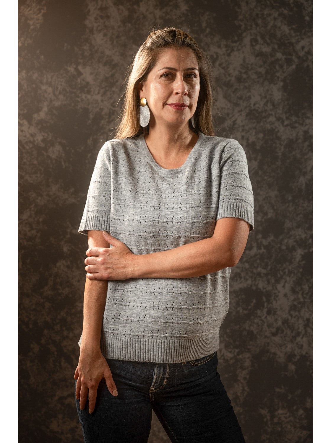 Blusa Tejida para Mujer. Juanita Gris Claro