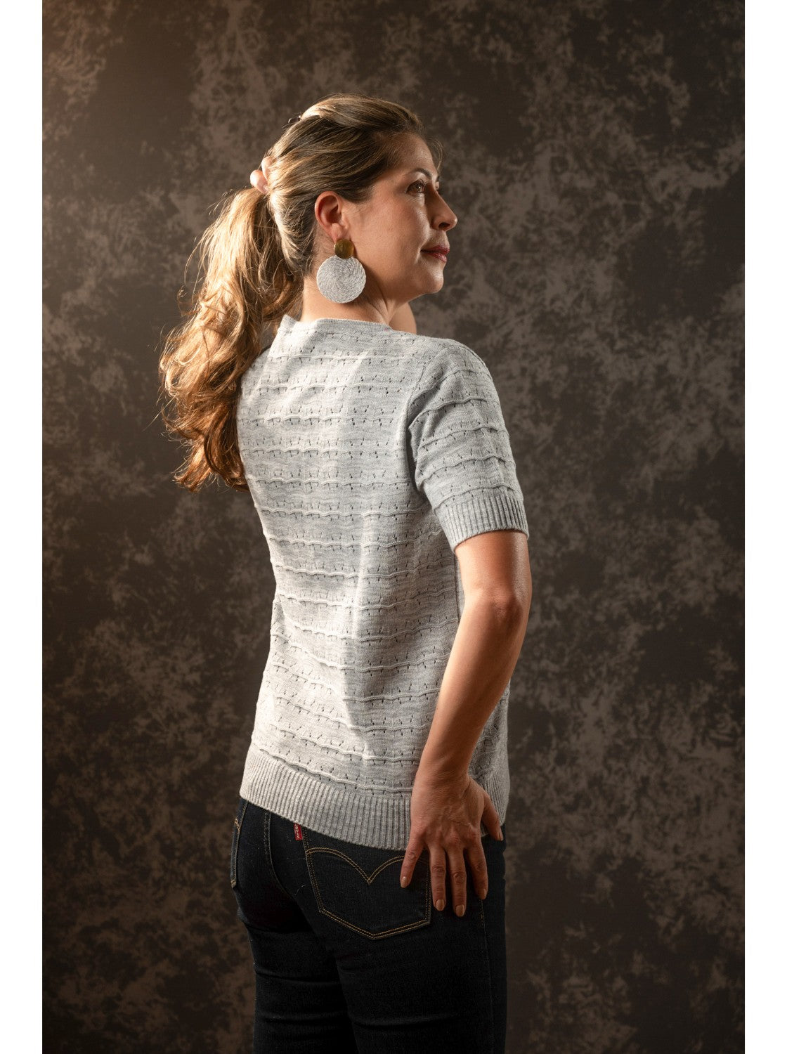 Blusa Tejida para Mujer. Juanita Gris Claro