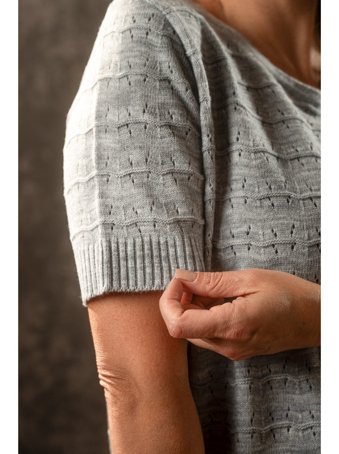 Blusa Tejida para Mujer. Juanita Gris Claro