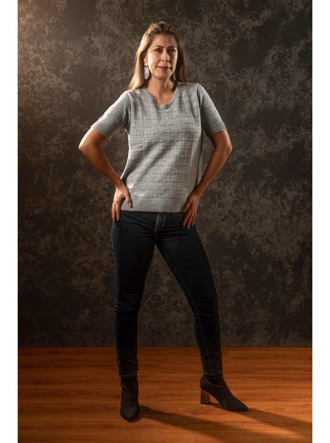 Blusa Tejida para Mujer. Juanita Gris Claro