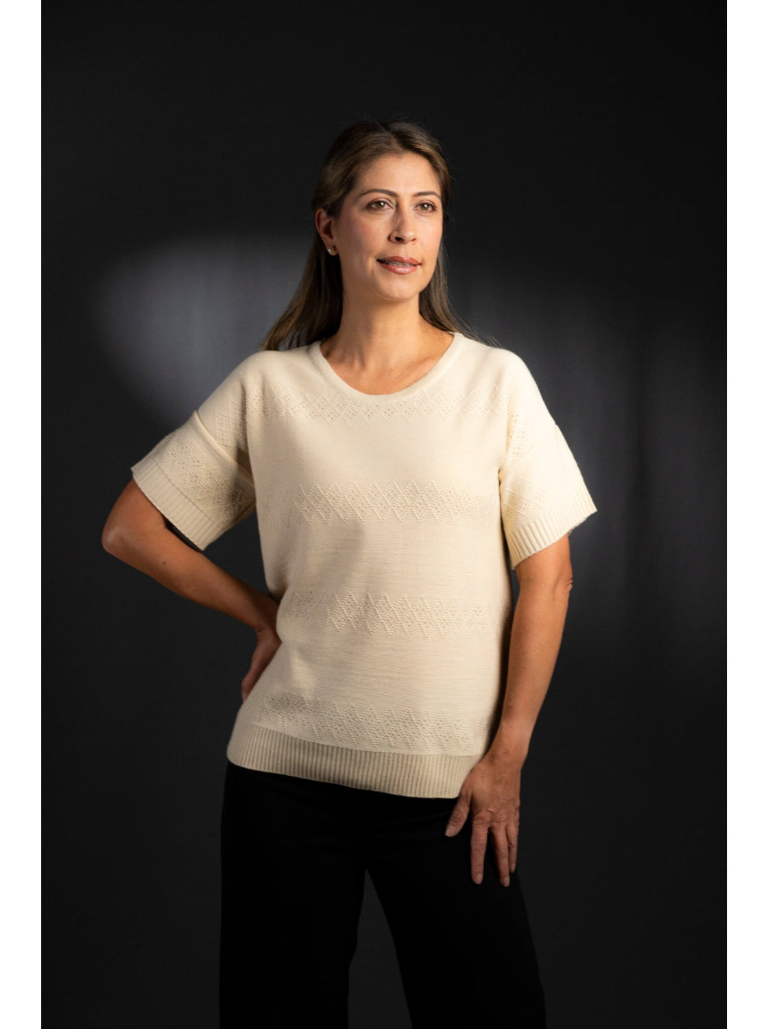 Blusa tejida para mujer. Rosalia Beige