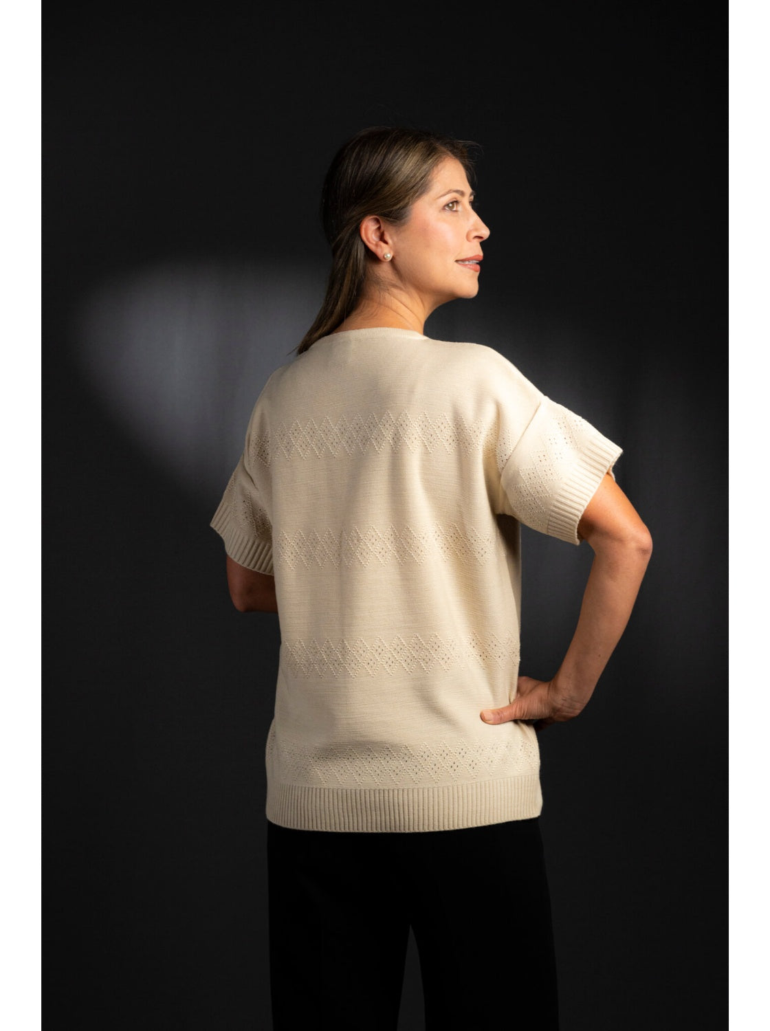 Blusa tejida para mujer. Rosalia Beige