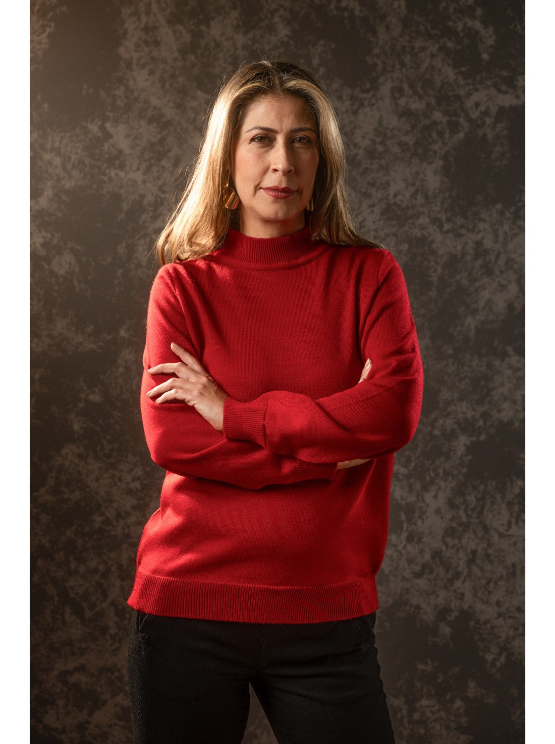 Buzo Tejido para Mujer. Almendra Rojo