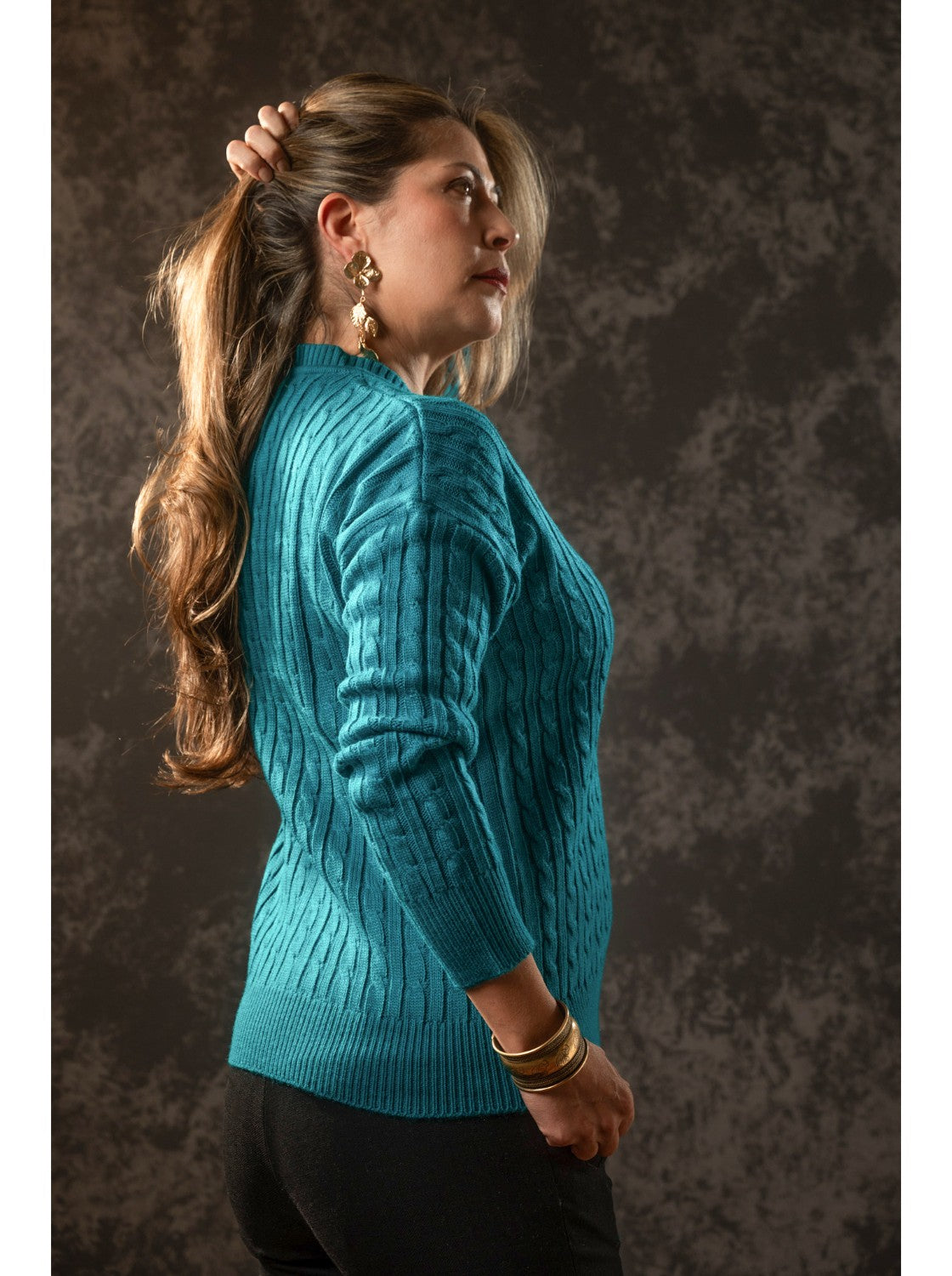 Buzo para Mujer tejido. Maria Paula Verde Jade