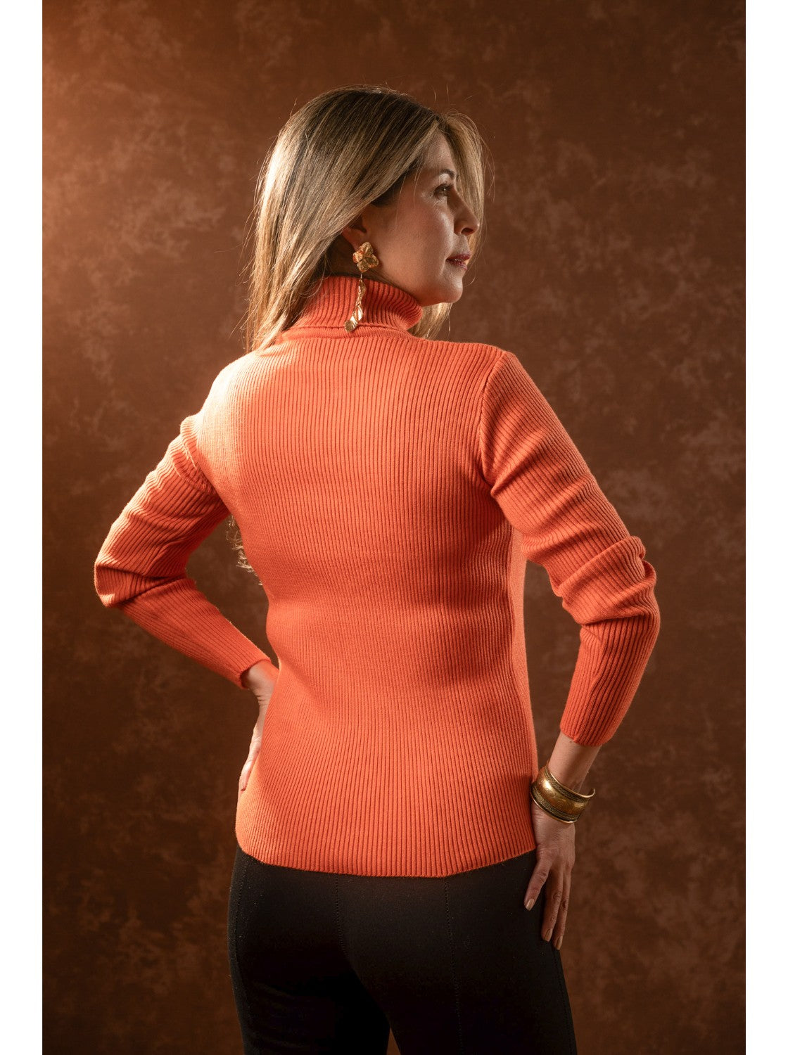 Buzo para Mujer. Resortado Naranja