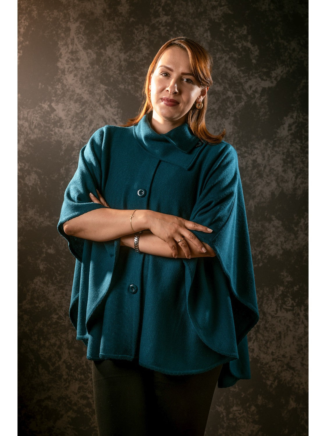 Ruana elegante para mujer - Rosita Petroleo