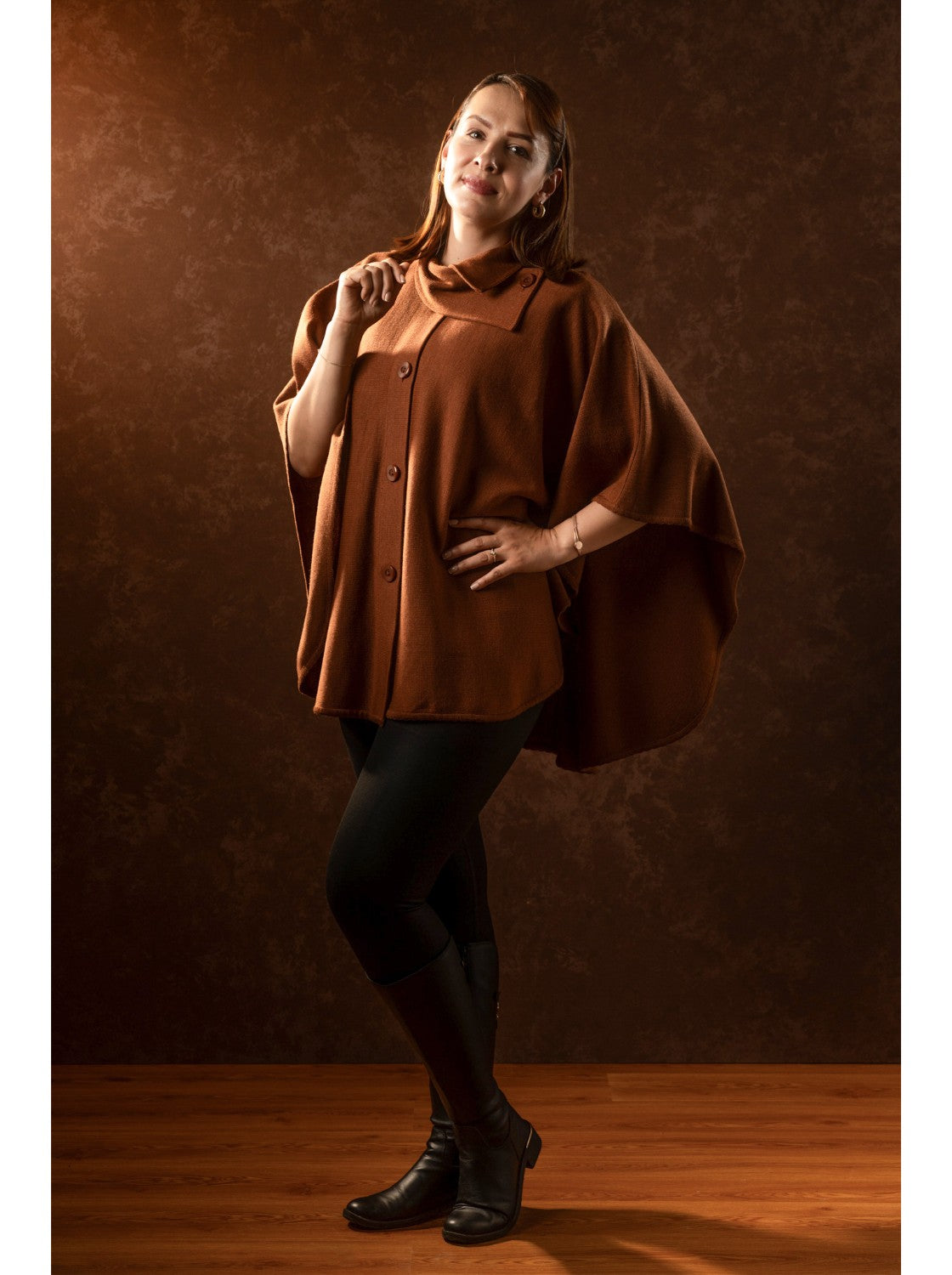 Ruana elegante para mujer - Rosita Miel