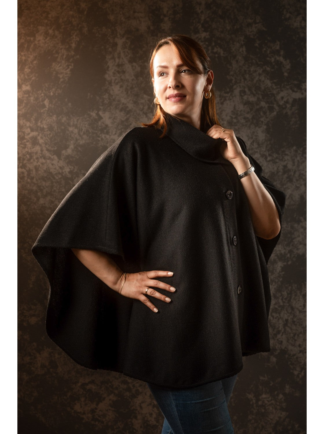 Ruana, Capa elegante para dama - Rosita Negro