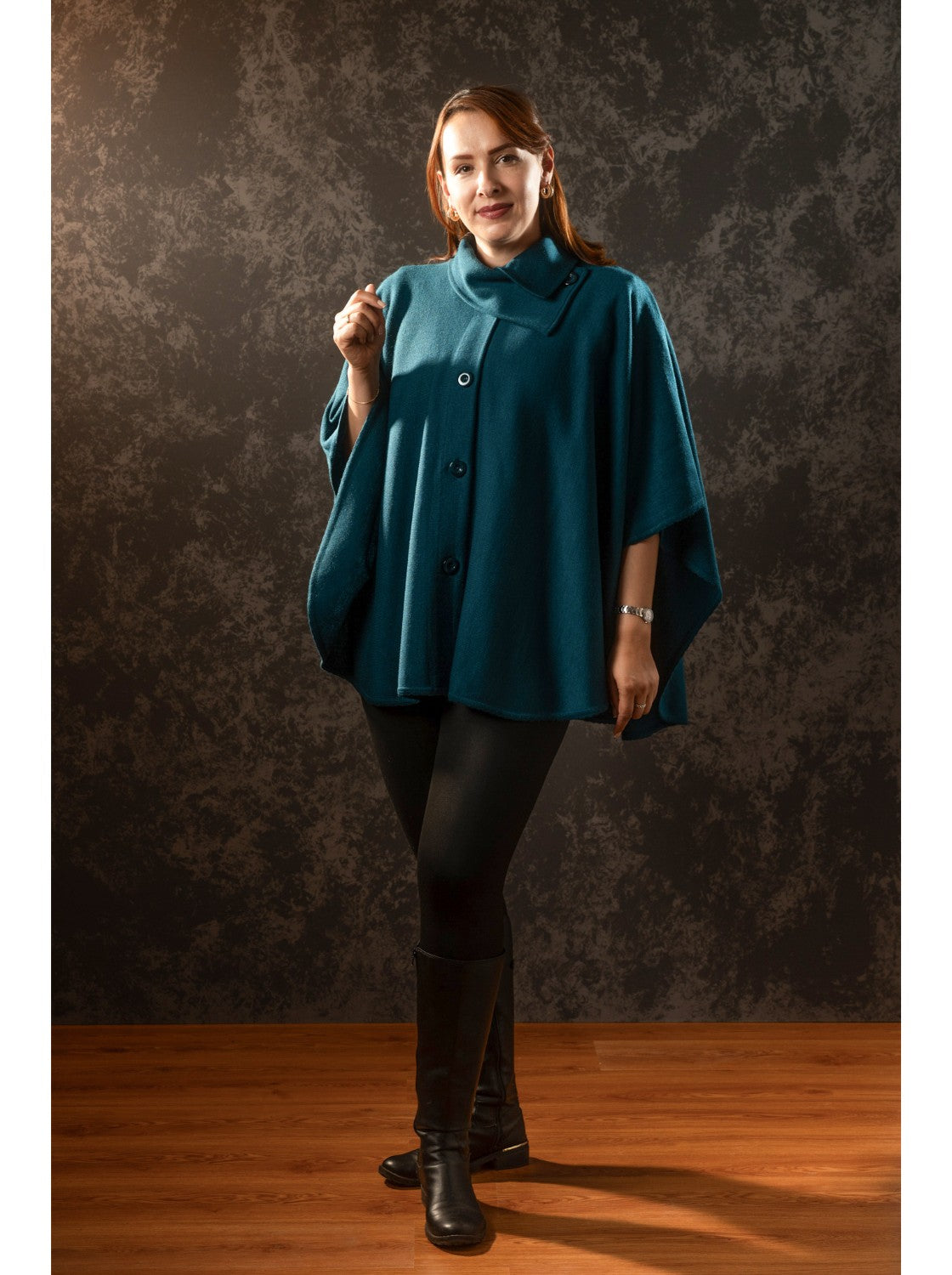 Ruana elegante para mujer - Rosita Petroleo