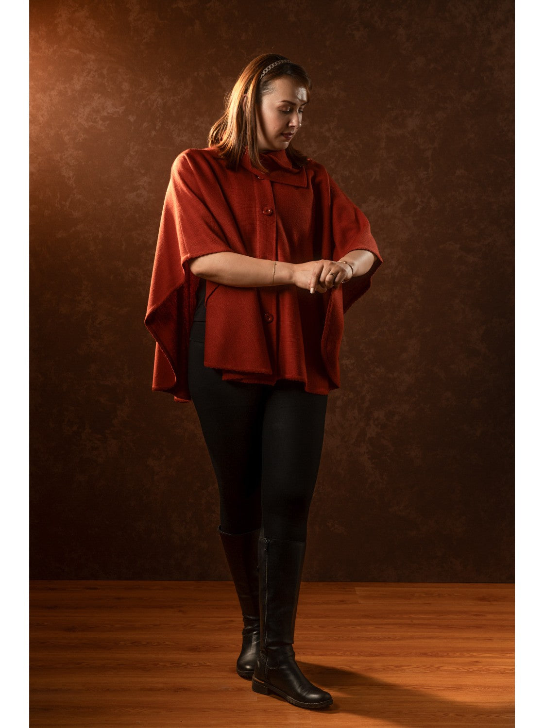 Capa elegante para mujer - Rosita Terracota