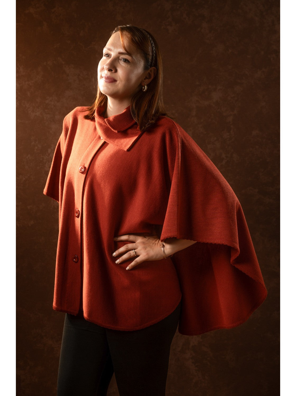 Capa elegante para mujer - Rosita Terracota