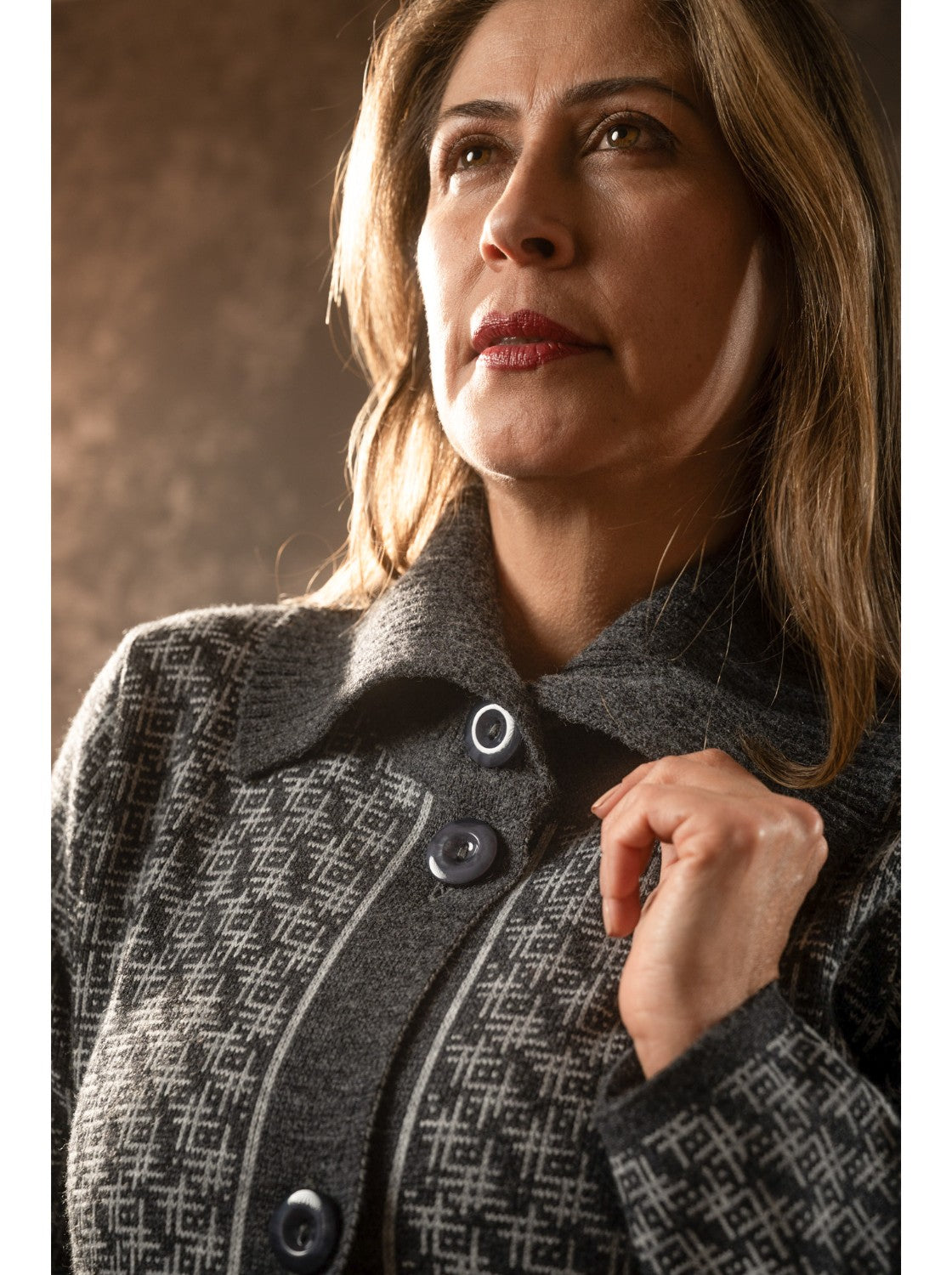 Gaban tejido para Mujer, Kendal Gris