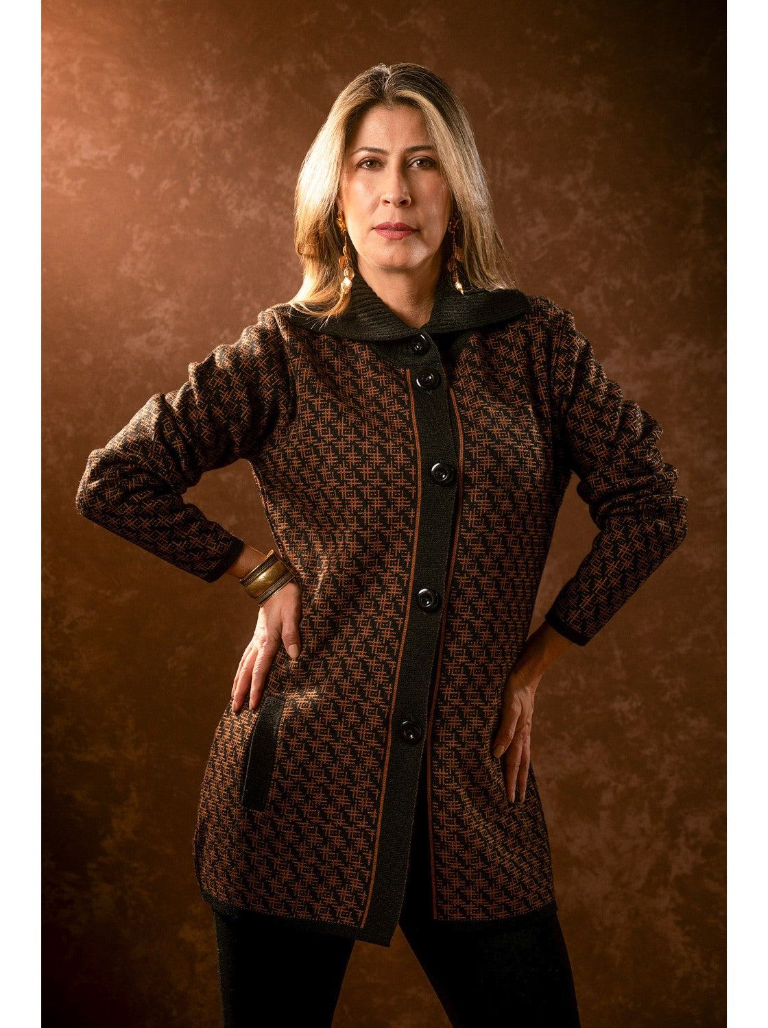 Gaban tejido para Mujer, Kendal Terracota