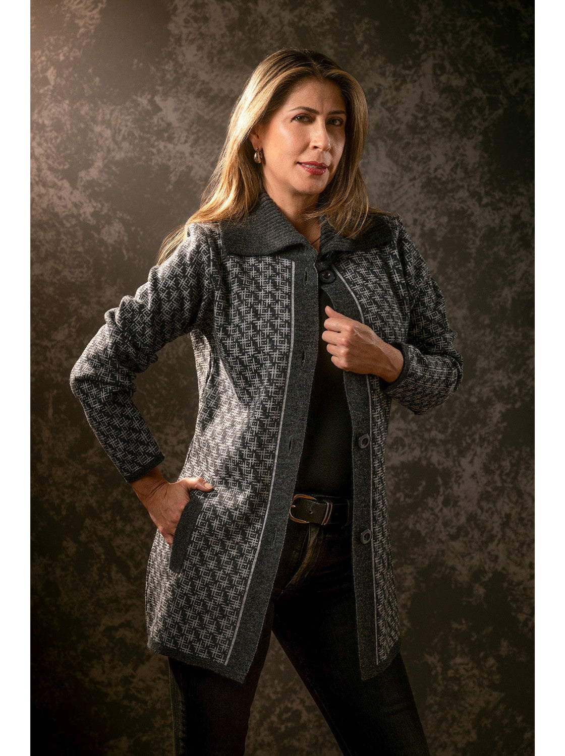 Gaban tejido para Mujer, Kendal Gris