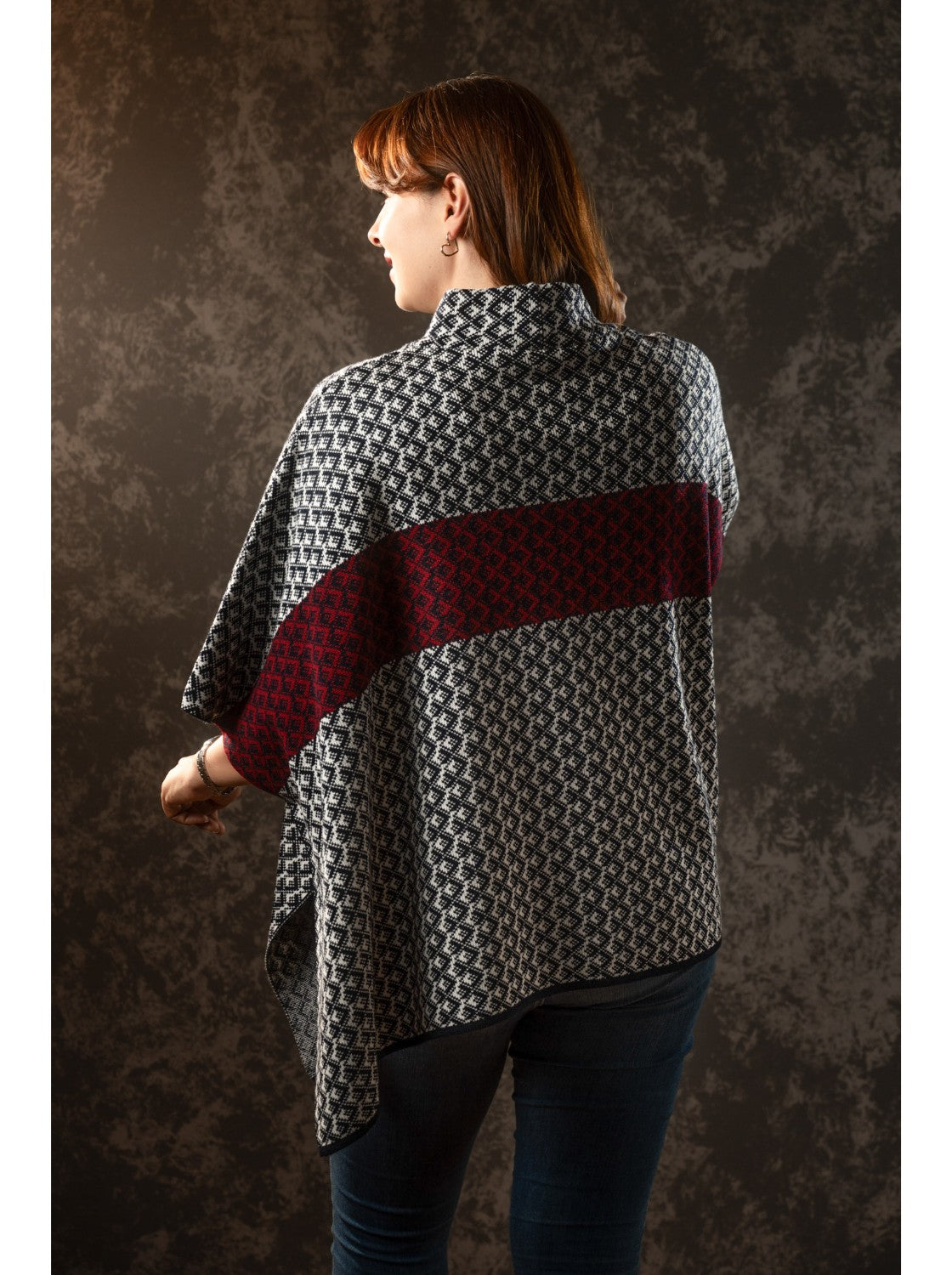 Ruana elegante. Kany Azul-Hueso