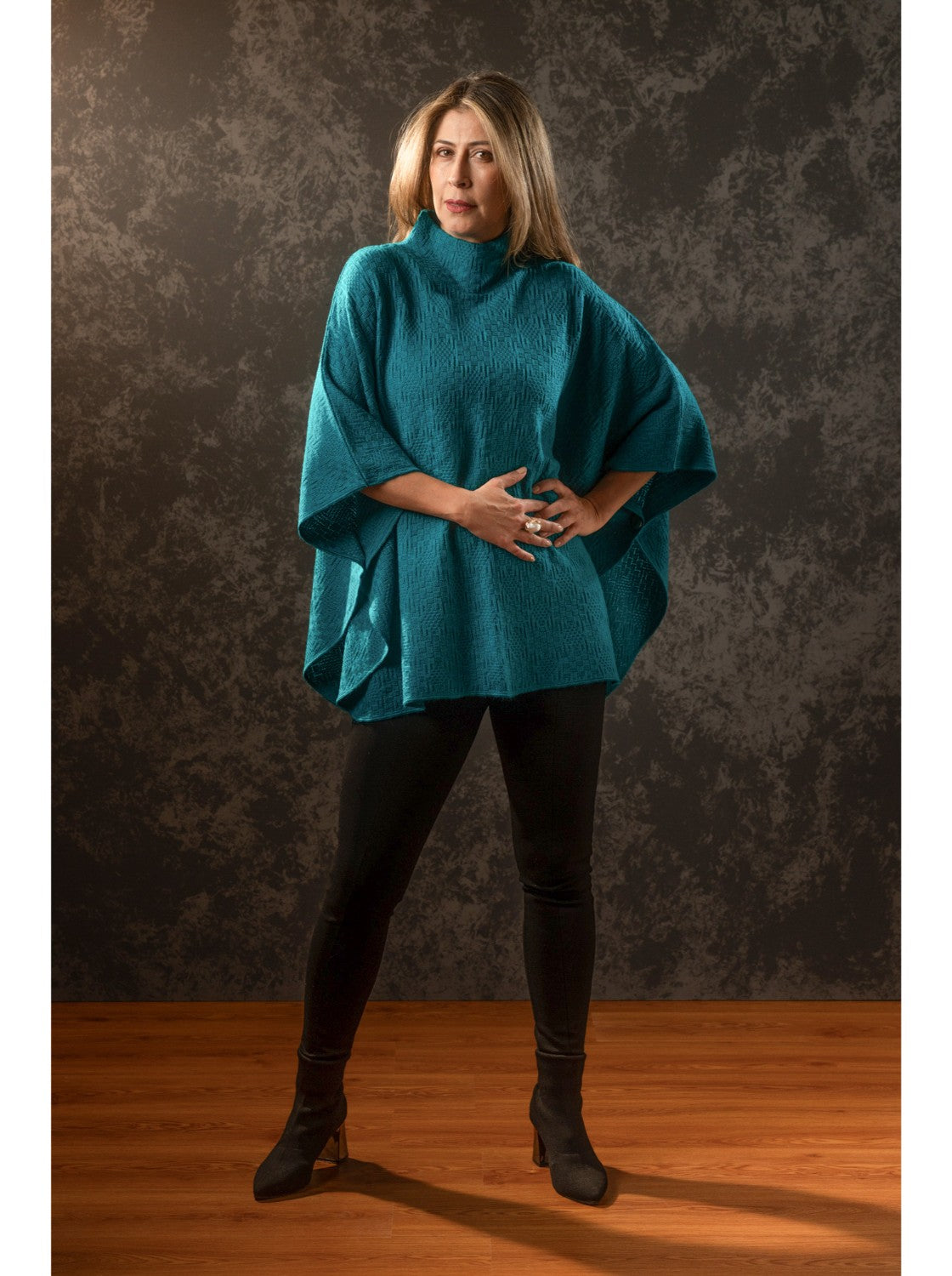 Ruana para mujer. Nevada Verde Jade