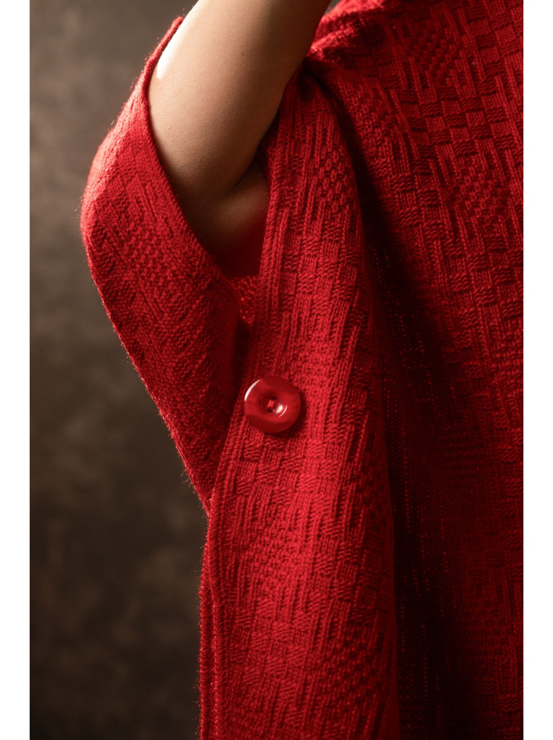 Ruana para mujer. Nevada Rojo