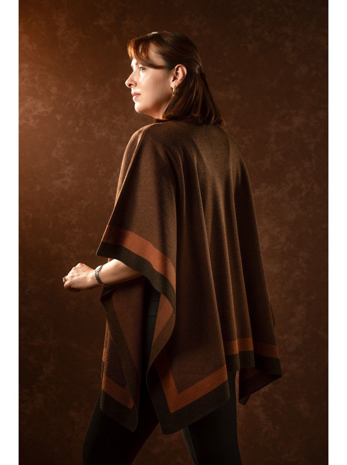 Ruana Tipo chal. Paipa Cafe-Miel