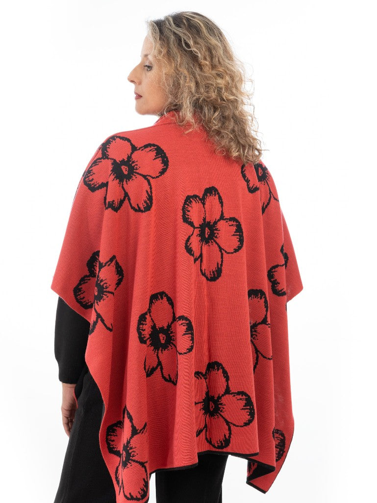 Poncho para mujer doble faz. Raquel