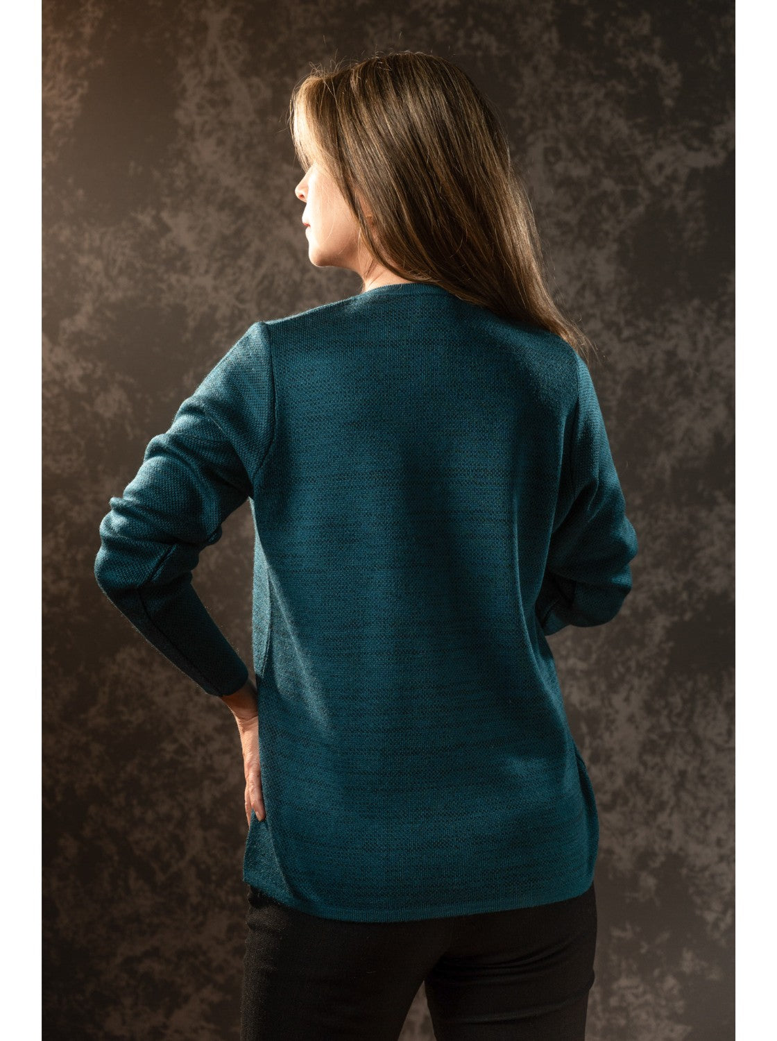 Saco de lana para mujer. Celina Petróleo-Negro