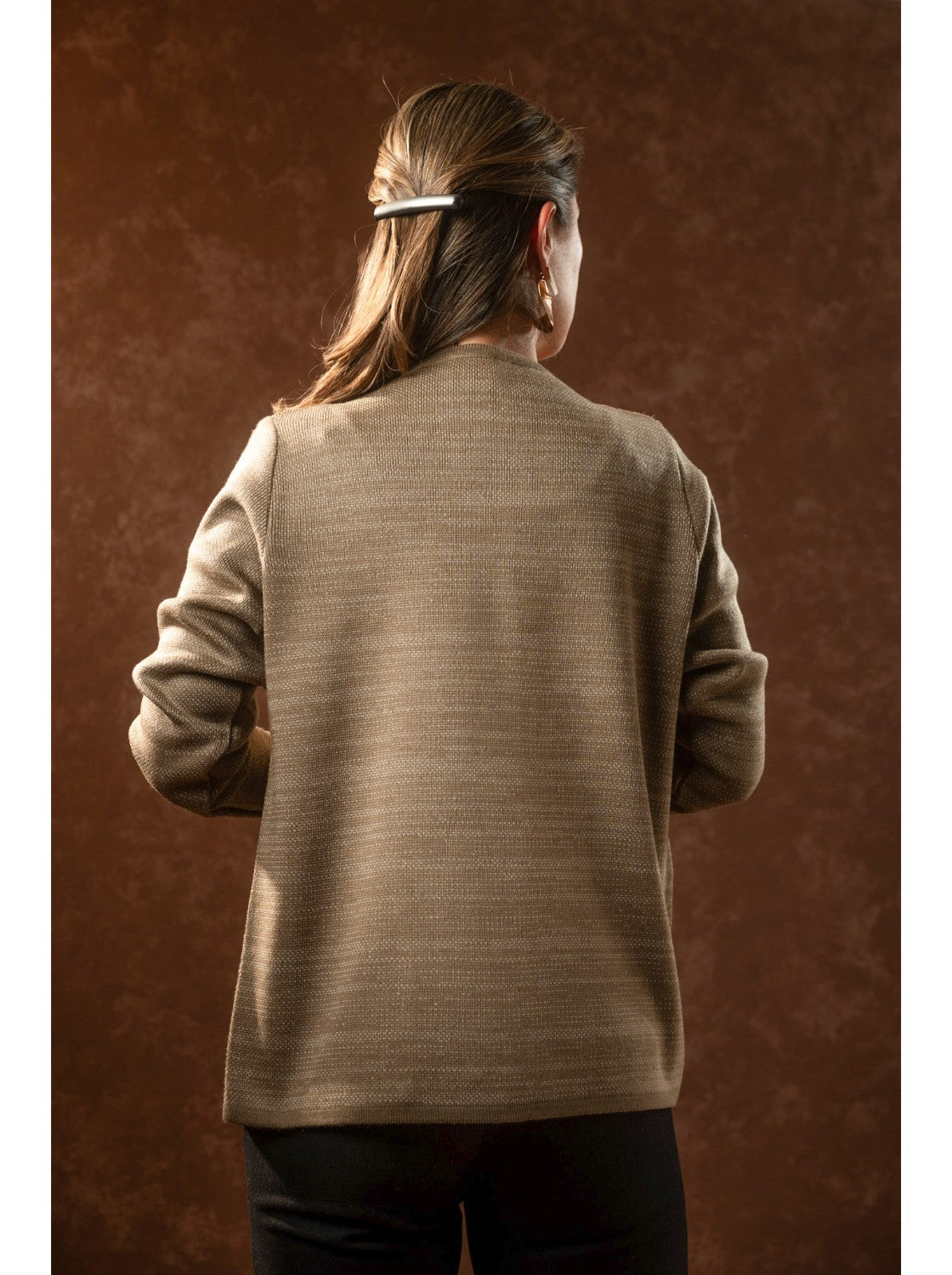Saco de lana para mujer. Celina Taupe-Habano