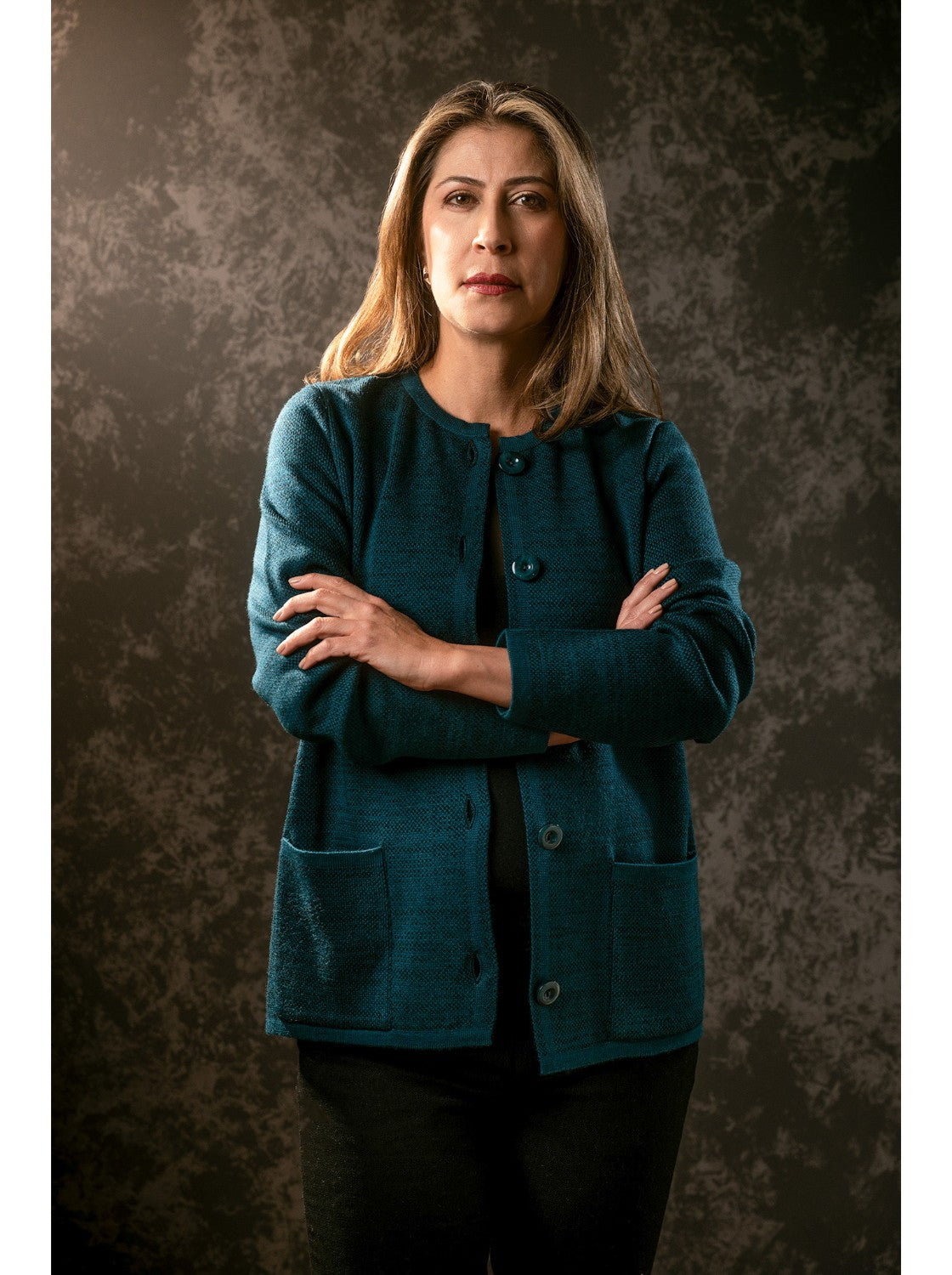 Saco de lana para mujer. Celina Petróleo-Negro