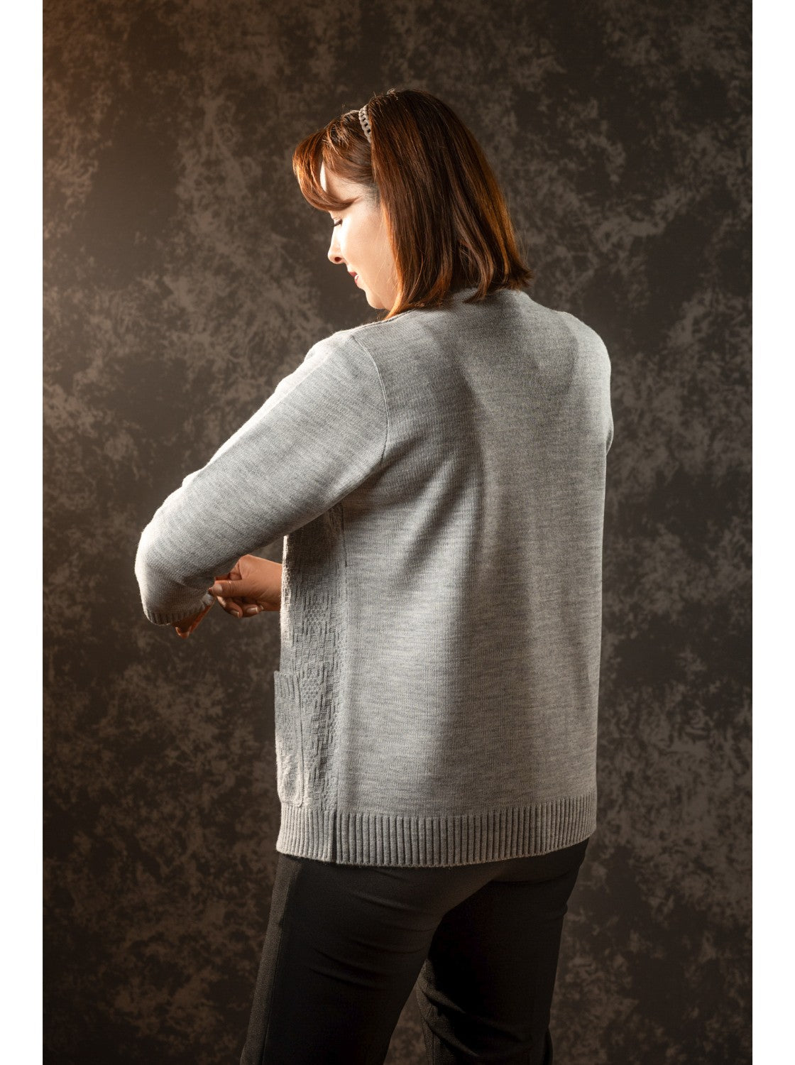 Pilar, Saco corte clasico para Mujer. Gris Claro