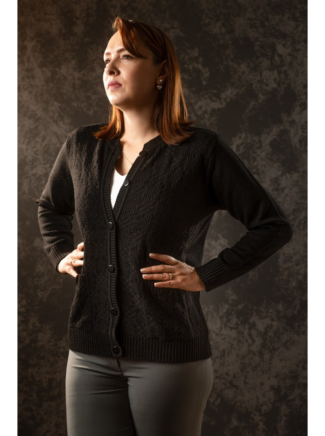 Pilar, Saco corte clasico para Mujer. Negro