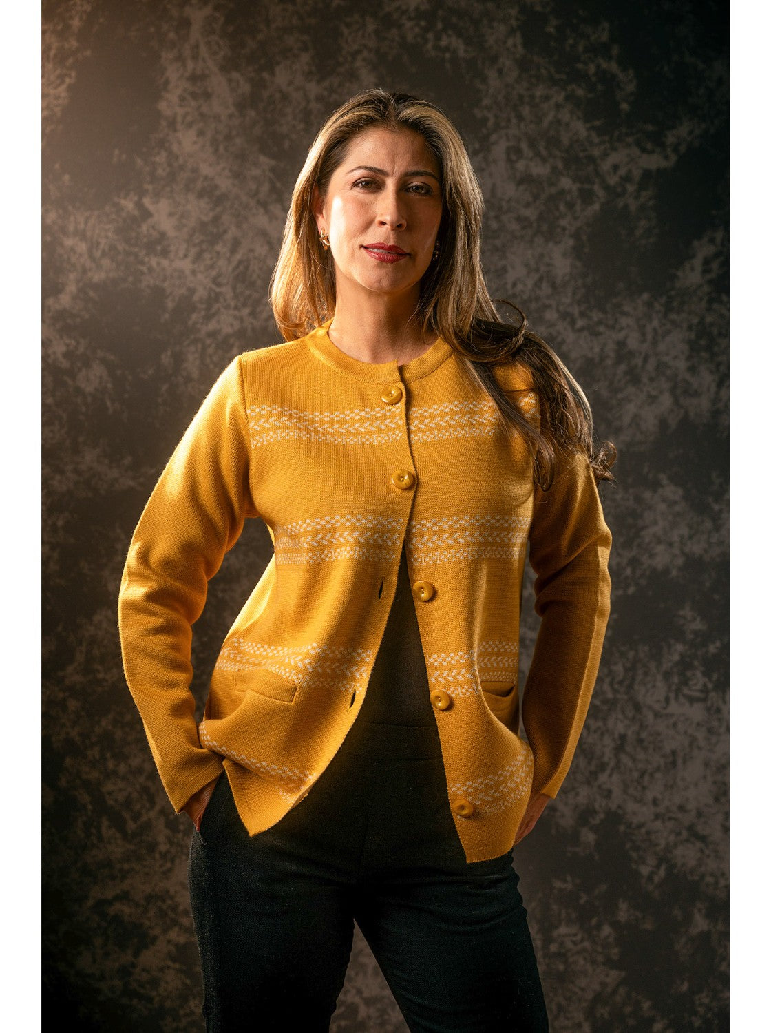 Sueter de lana para mujer. Vicky Mostaza