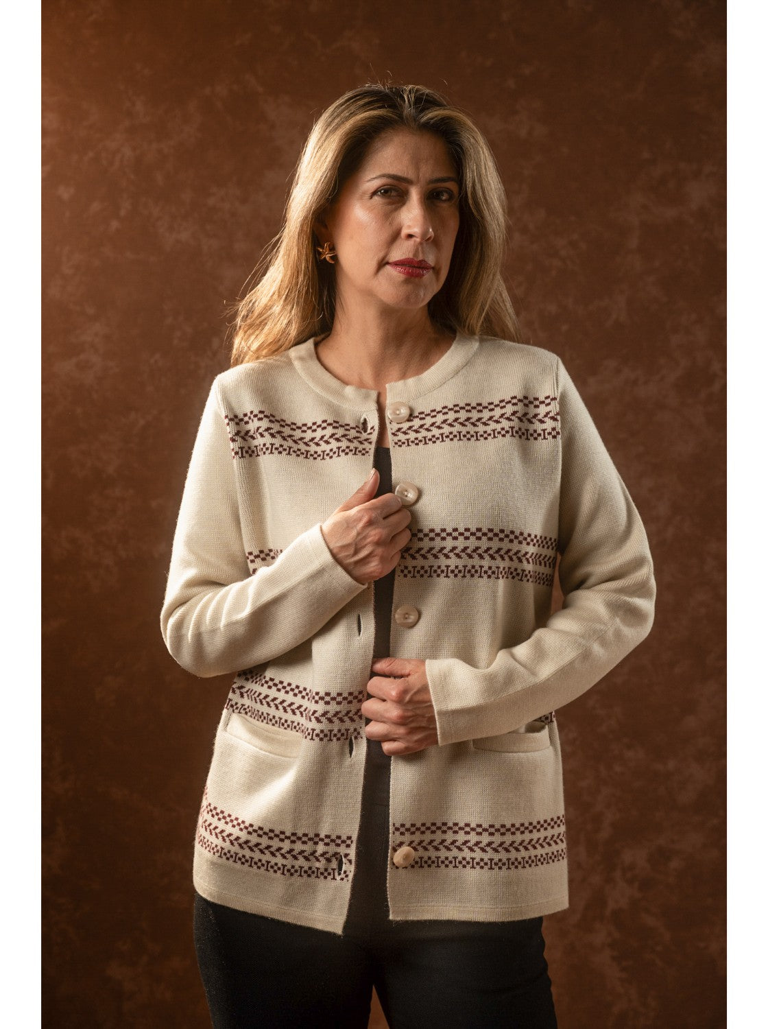 Sueter de lana para mujer. Vicky Habano