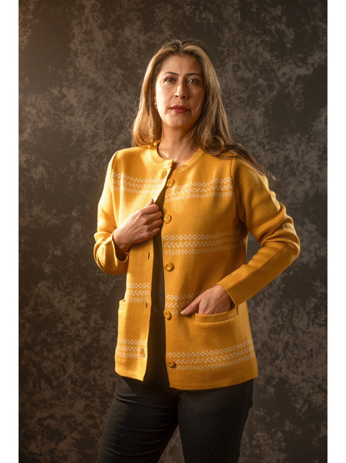 Sueter de lana para mujer. Vicky Mostaza