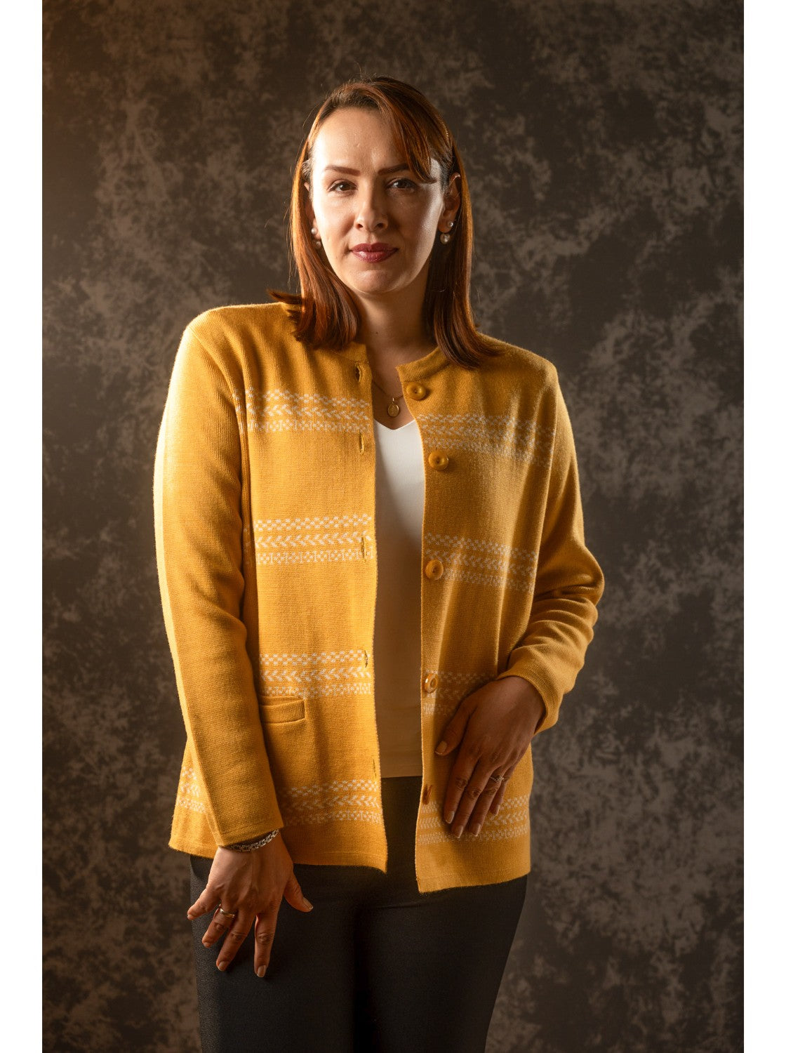 Sueter de lana para mujer. Vicky Mostaza