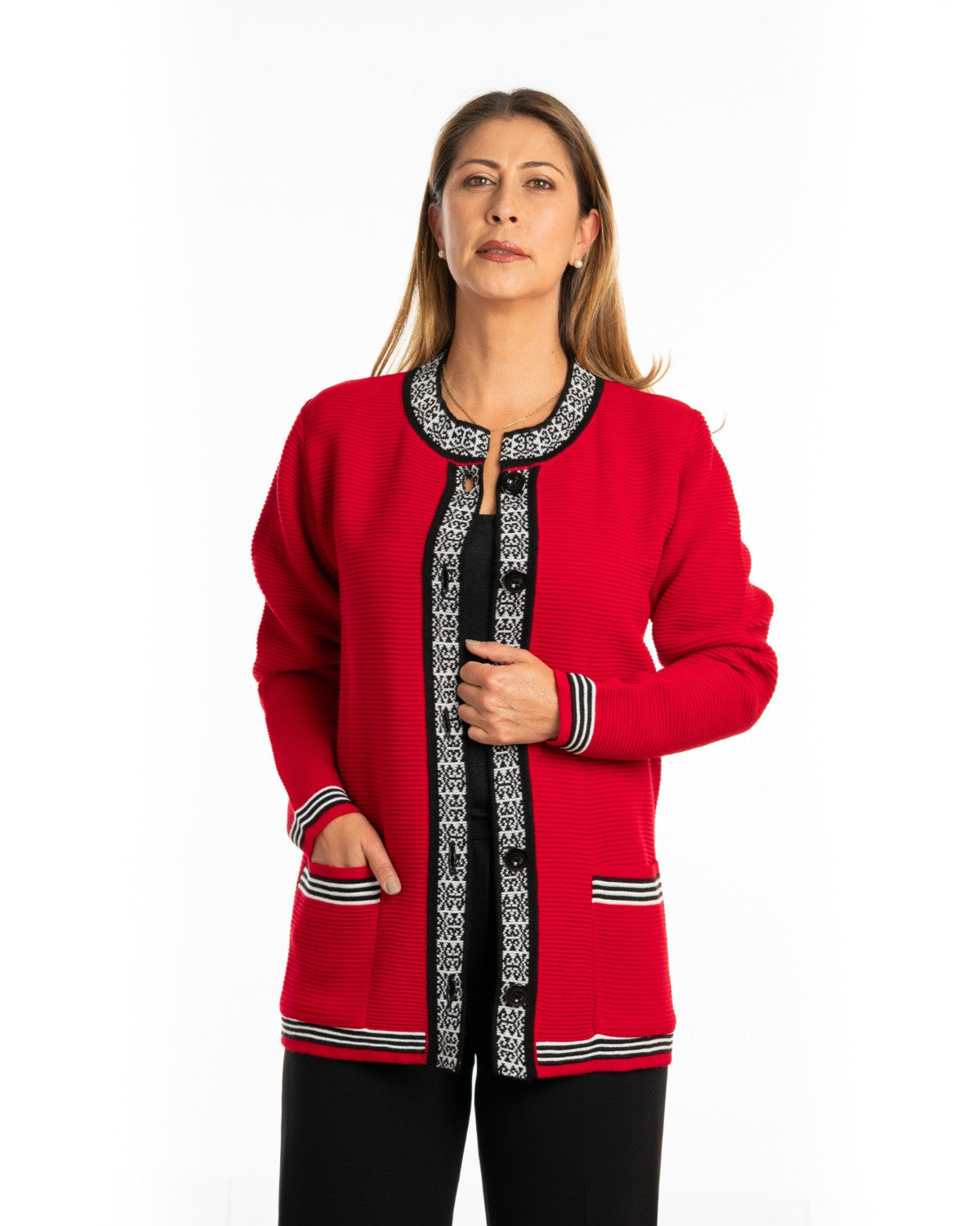Saco de lana para mujer. Grecia Rojo