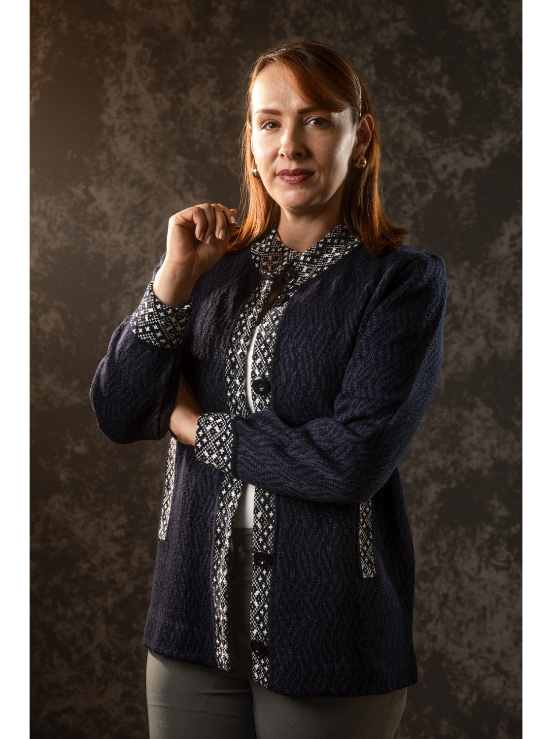 Beatriz, Sacon elegante para mujer. Azul