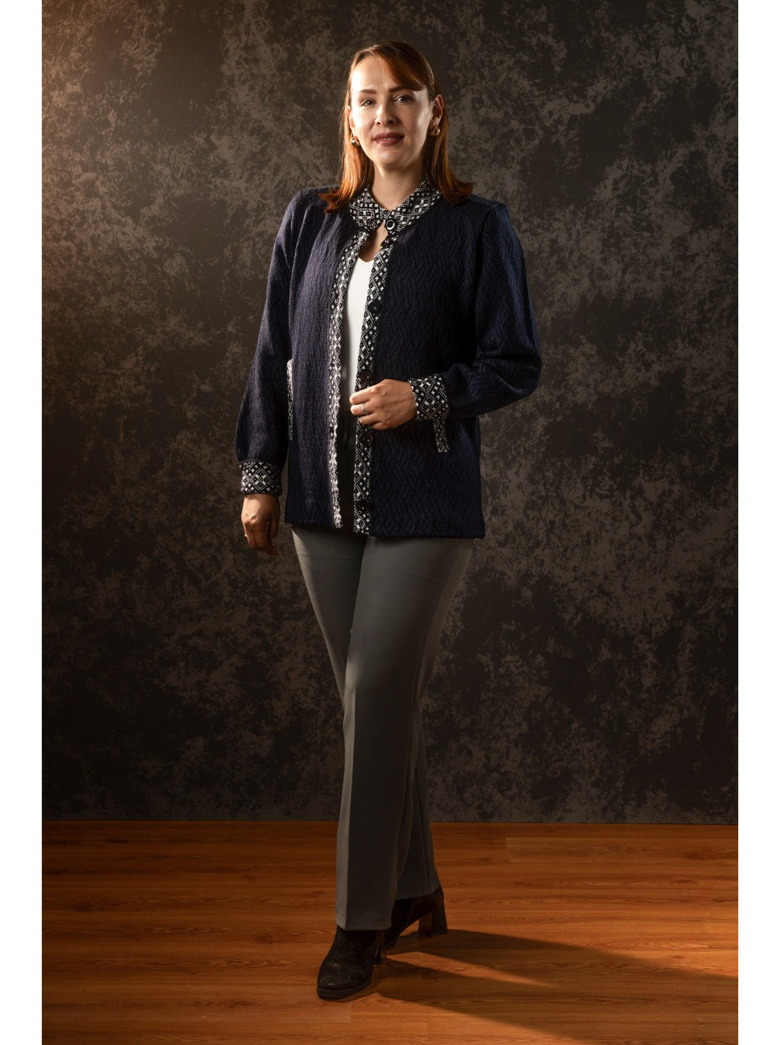 Beatriz, Sacon elegante para mujer. Azul