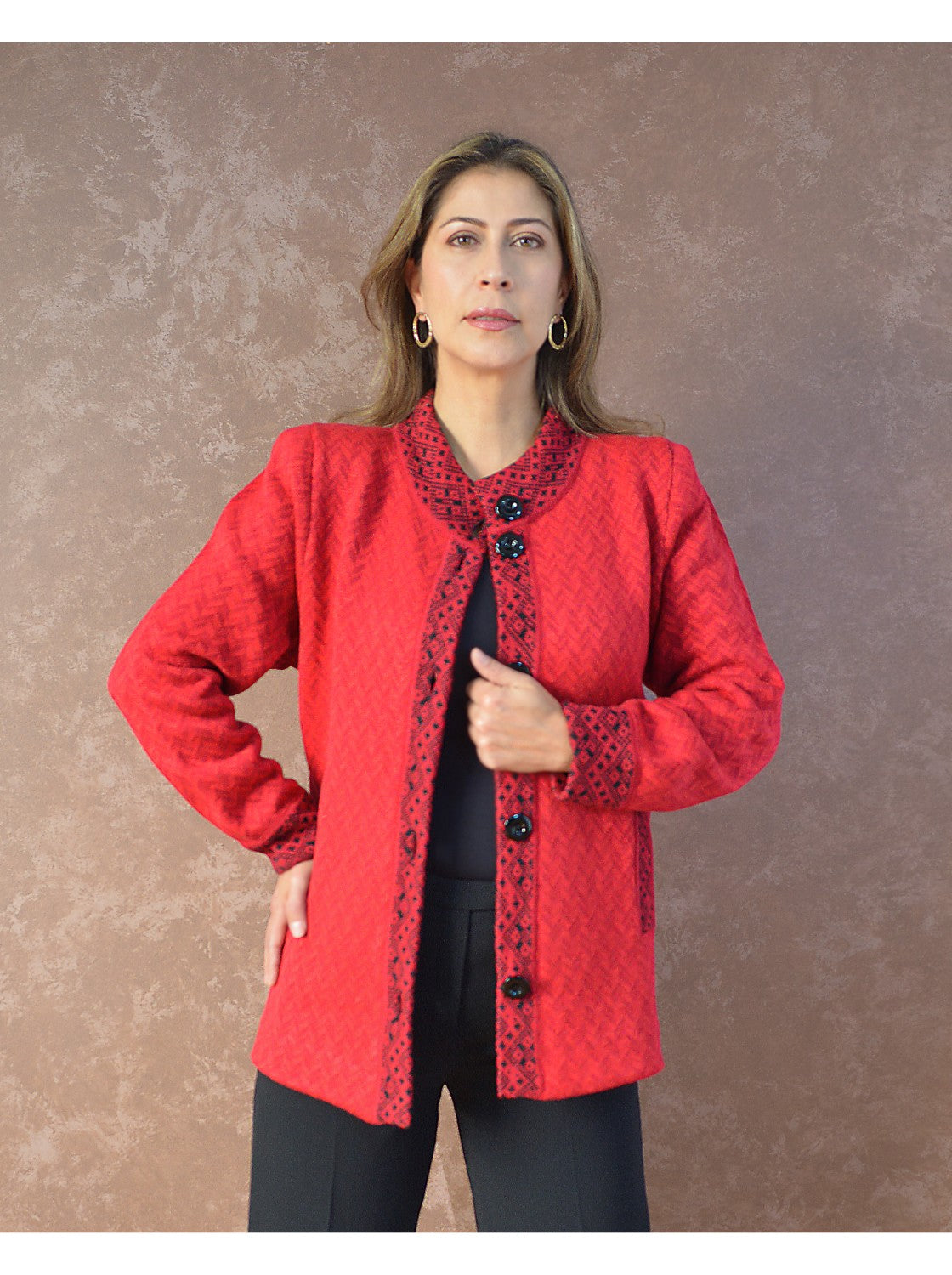 Beatriz, Sacon elegante para mujer. Rojo