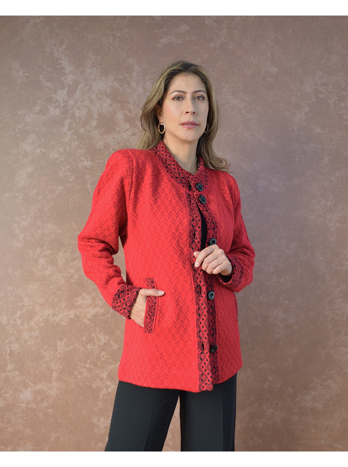 Beatriz, Sacon elegante para mujer. Rojo