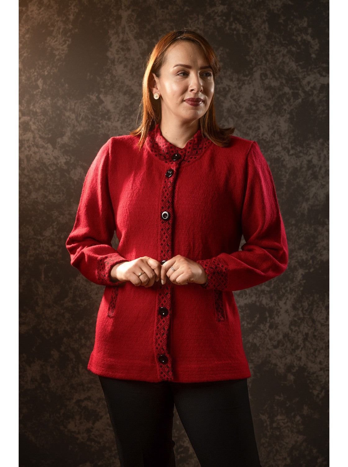 Beatriz, Sacon elegante para mujer. Rojo