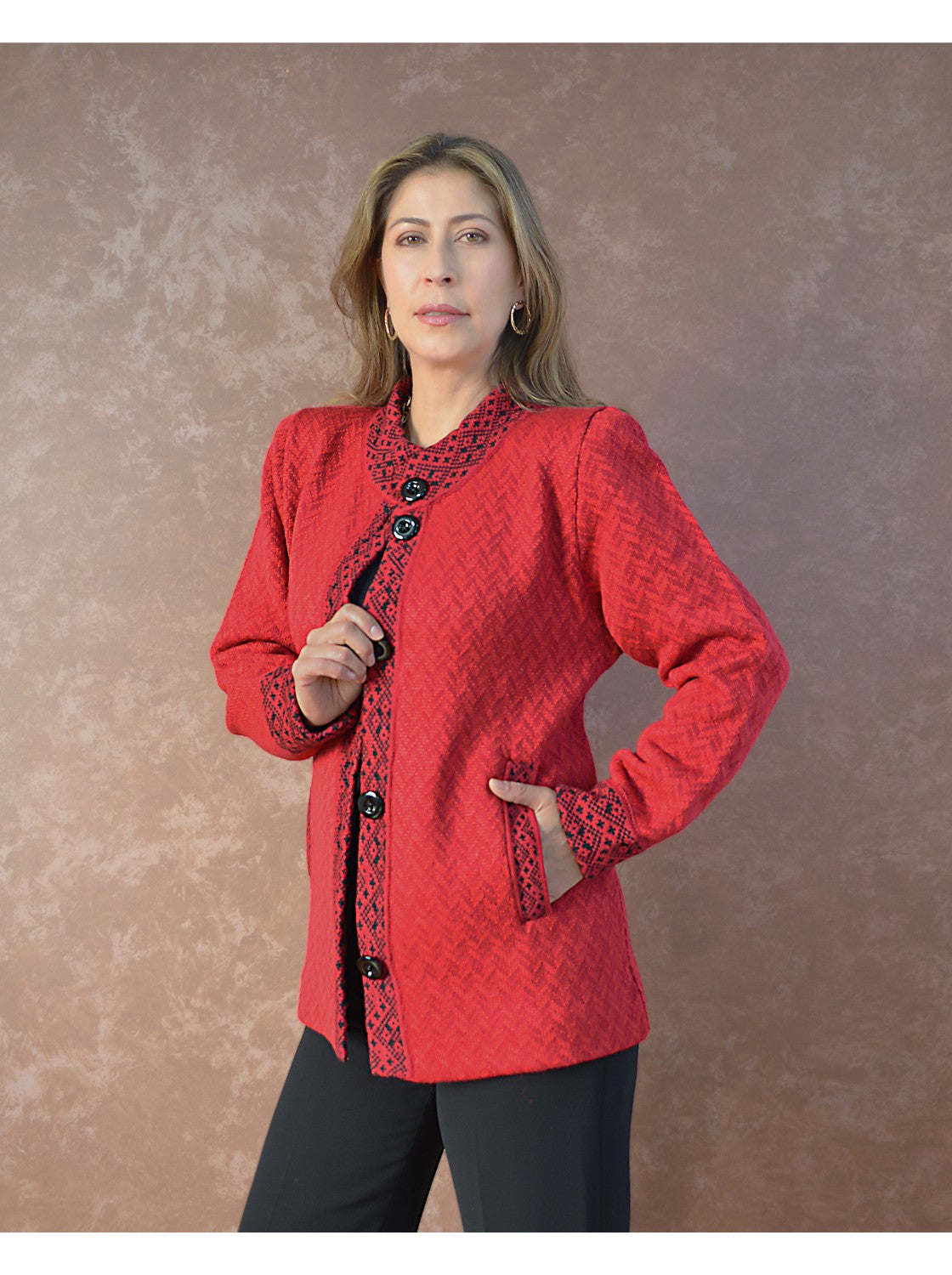Beatriz, Sacon elegante para mujer. Rojo