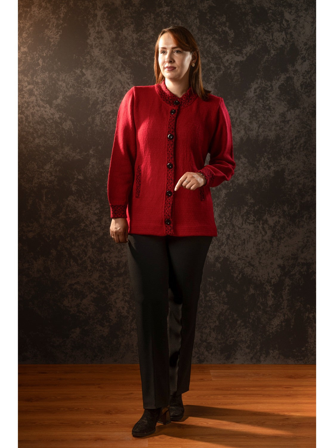 Beatriz, Sacon elegante para mujer. Rojo