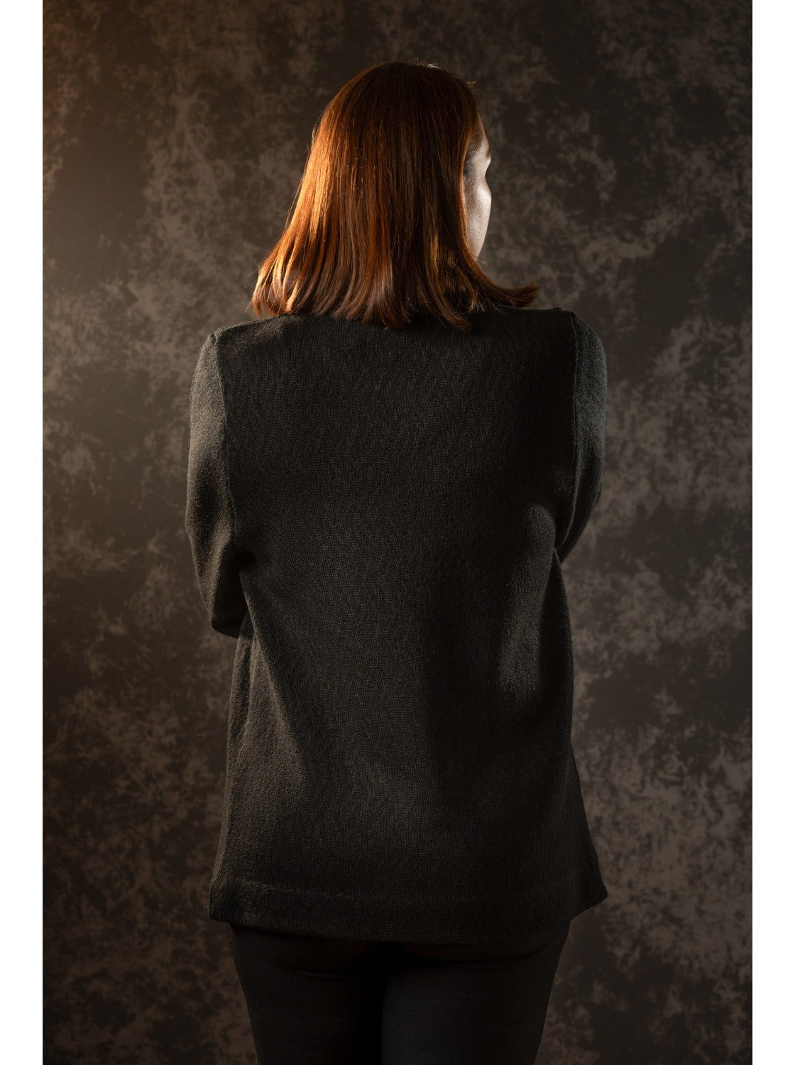 Sacon Cuello de Voltear - Sueter Elegante para Mujer. Negro