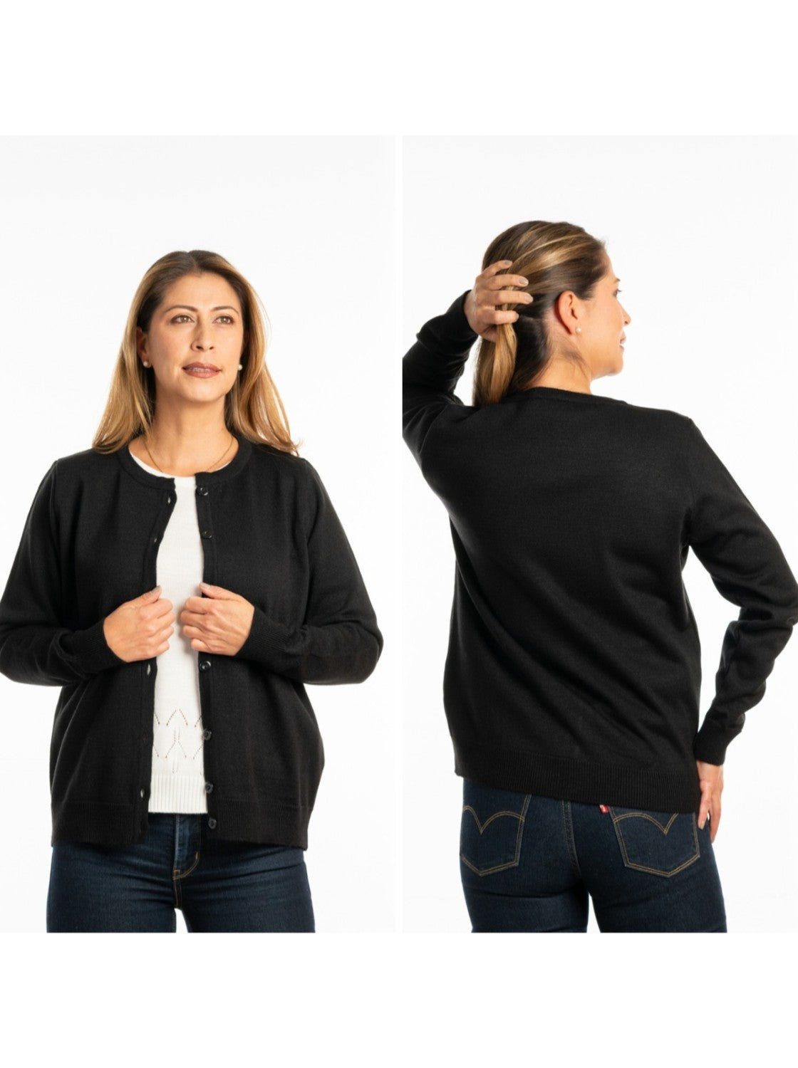 Sueter casual para  mujer. Dulce Negro