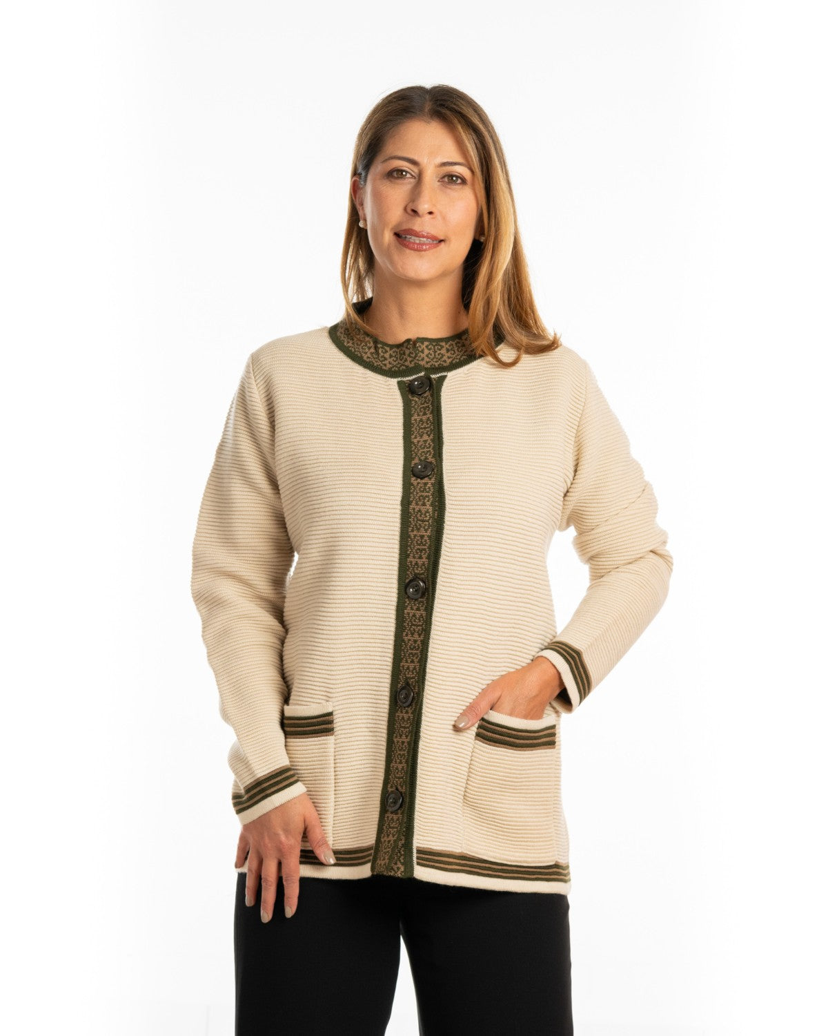 Saco de lana para mujer. Grecia Habano